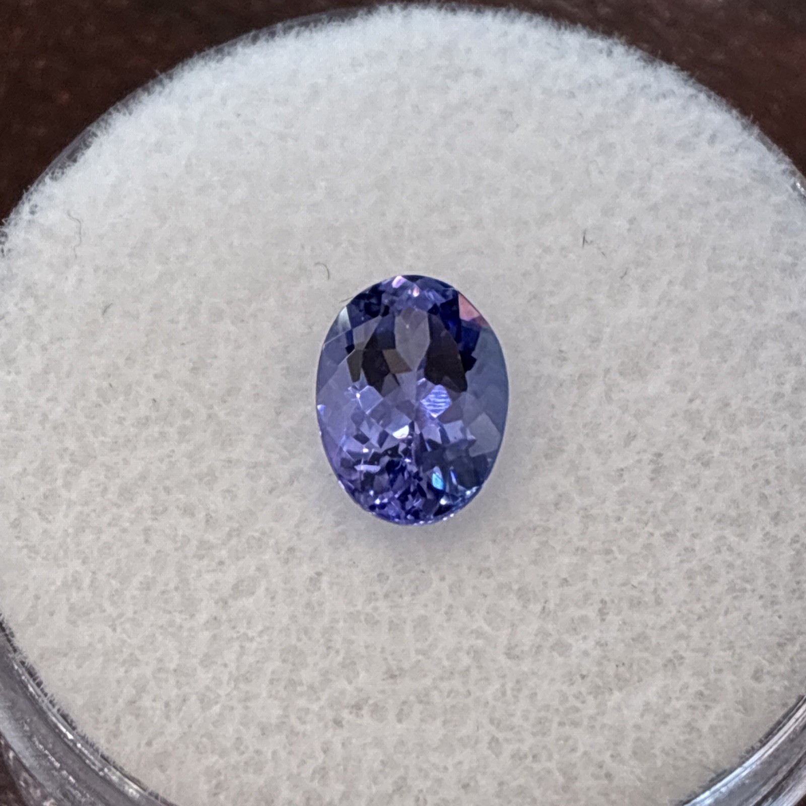 STUNNING! 1.30CT. IF OVAL CUT 8×5.91×3.60mm 100%NATURAL PURPLE BLUE TANZANITE