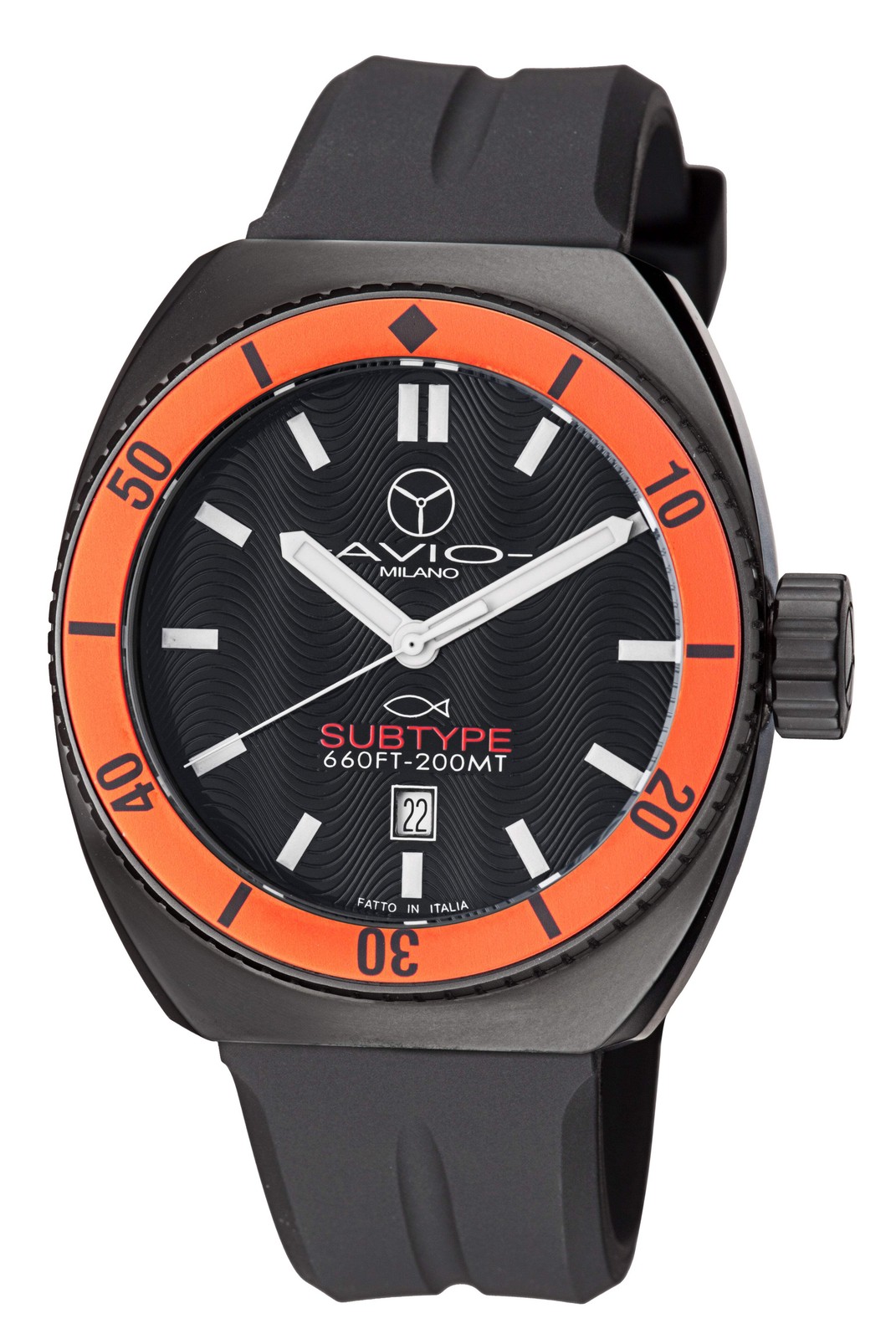 Subtype Black-Black | Black Dial Wristwatch AVI SUB BK OR