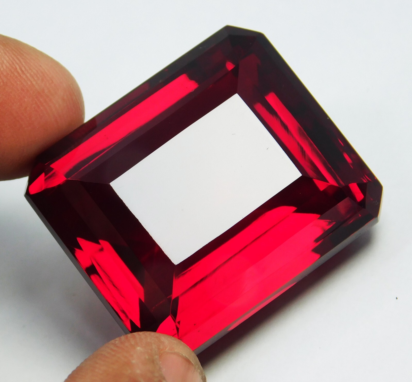 Natural Rare Almandine Red Garnet 142.30 Ct Certified Emerald Cut Loose Gemstone