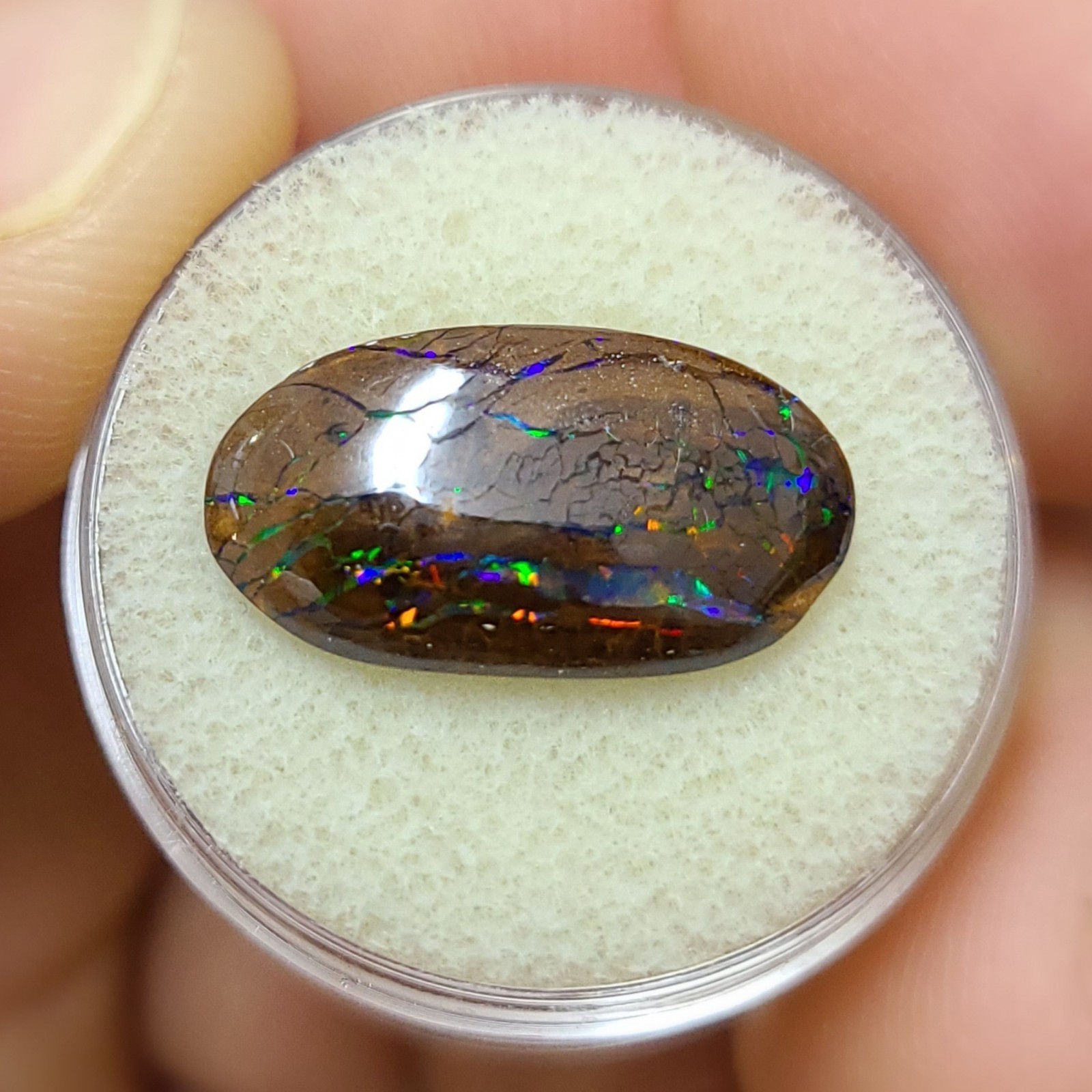 9.45 ct Koroit Boulder Opal *INVESTMENT GRADE* Best fire-all colors double sided