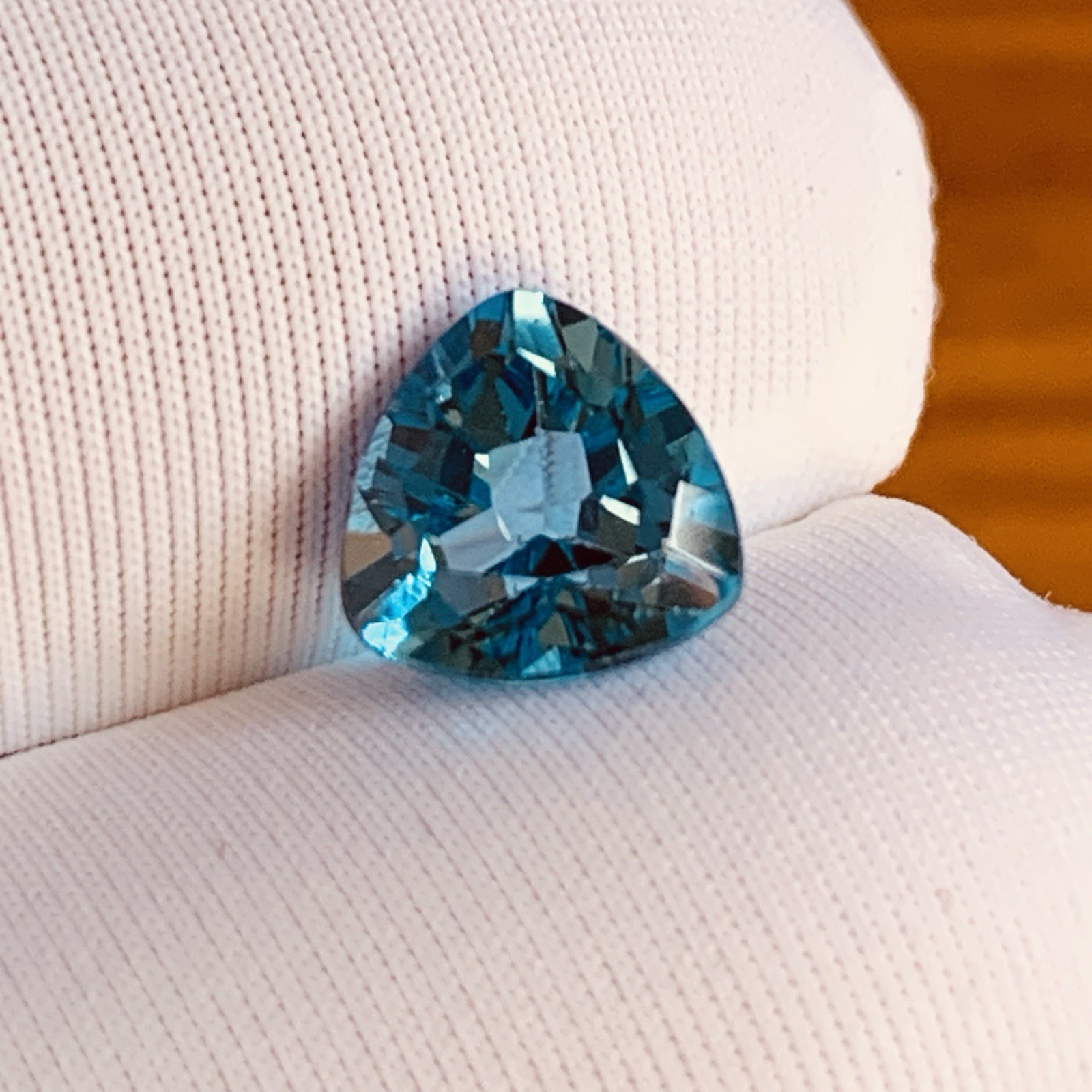 Elegant Swiss Topaz Faceted Trillion, 7*7*5mm Size, 1.65cts