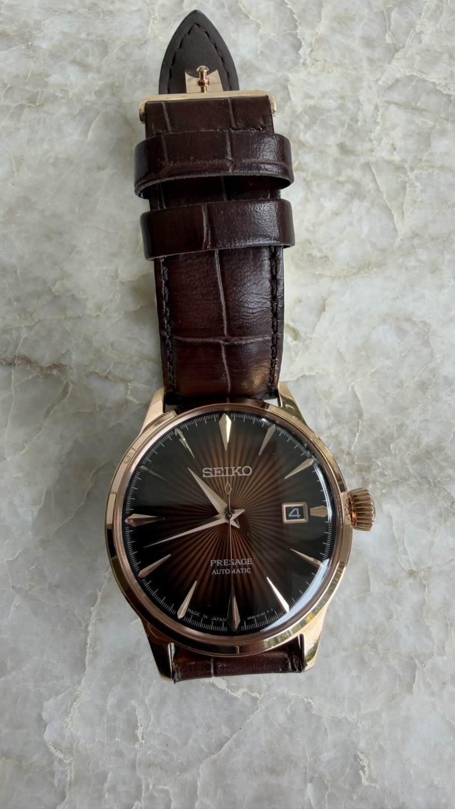 Seiko Presage “Cocktail Time” SRPB46 “Manhattan” Pristine / Rose Gold Automatic
