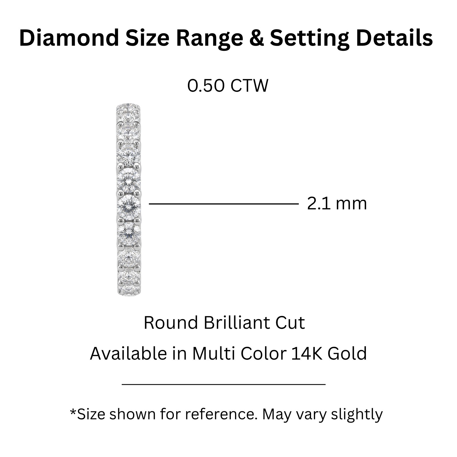Diamonair 2.00 Round cut Lab Grown Diamond (F/VS+) 14K Gold 13 Stone Ring
