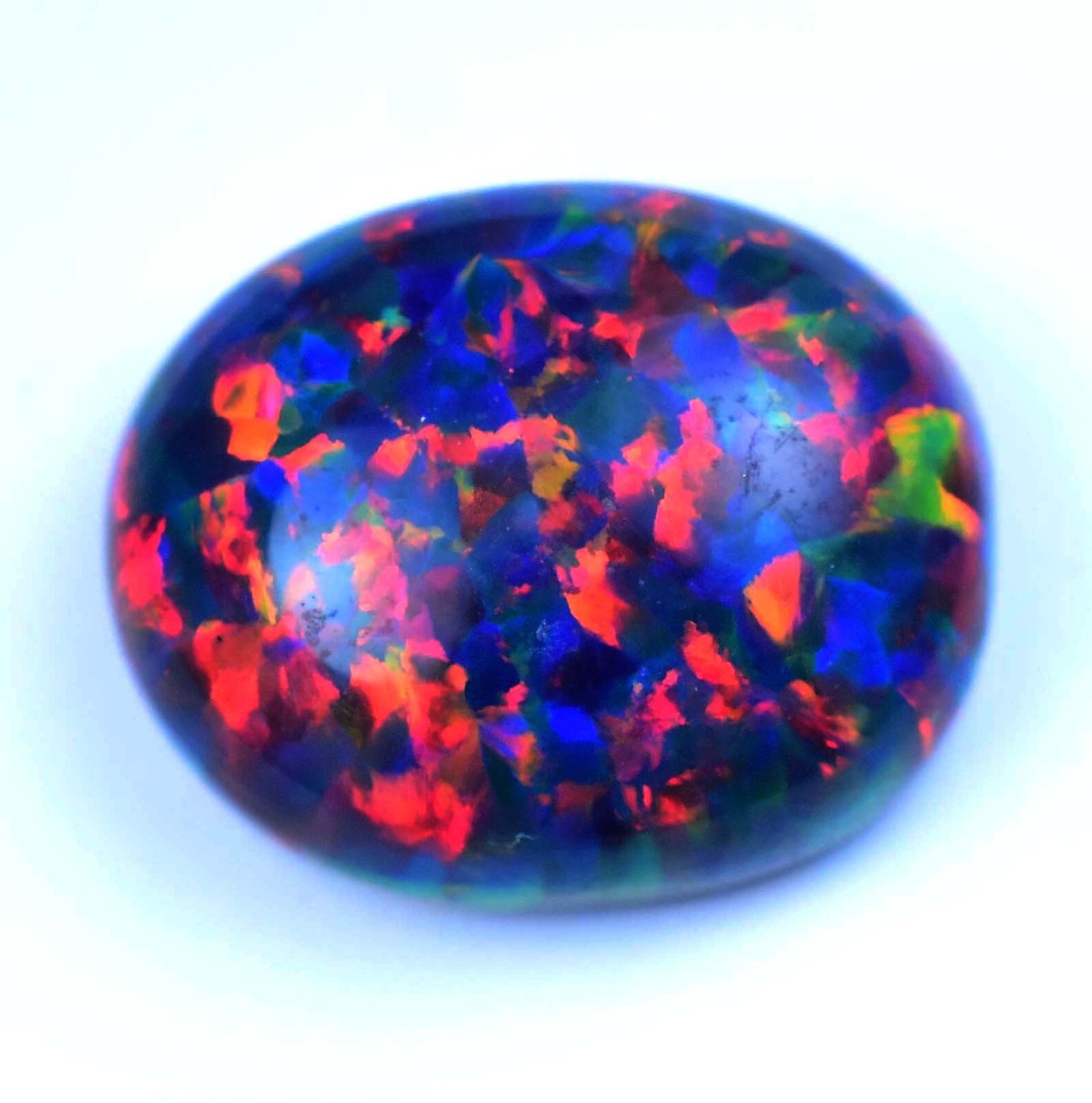 9.60 CT Natural Ethiopian Black Fire Opal Certified Very Rare Precious Gemstone