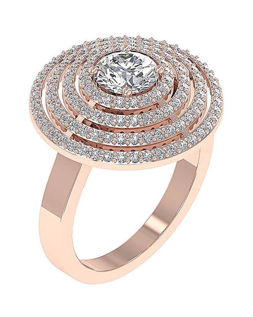 2.00 Ct Right Hand Anniversary Ring Round Cut Diamond 14K Yellow Gold Prong Set