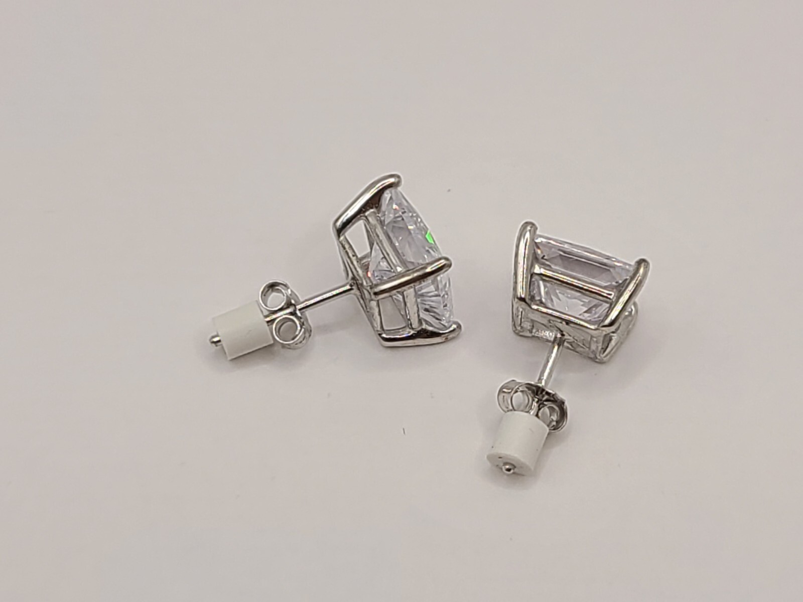 Diamonique 35th Anniversary 3.00 cttw Square Cut Stud Earring