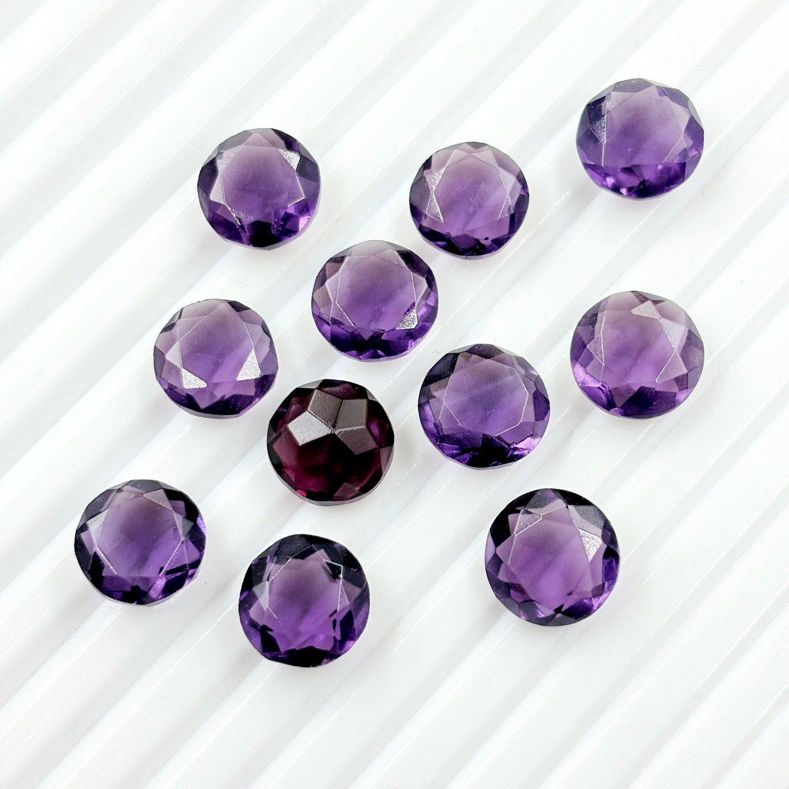 20 Pcs Faceted Purple Amethyst Hydro Quartz Loose Gemstone -6mm-25mm Approx