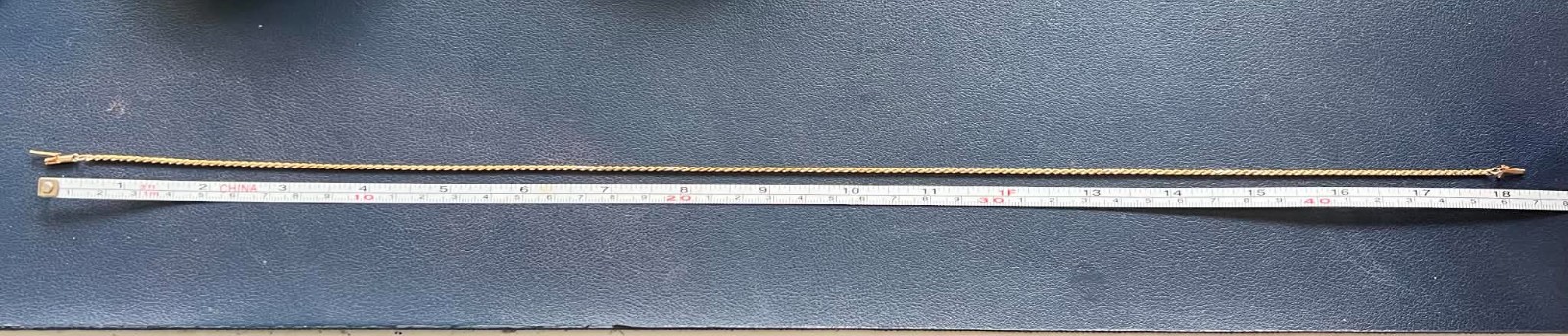 14K Yellow Gold Diamond Cut Rope Chain 18″ 1.5mm 4.89g Safety Clasp