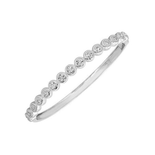 Shining Dawn 14K (or 18k upon request) Yellow Gold Bangle Diamond Bracelet