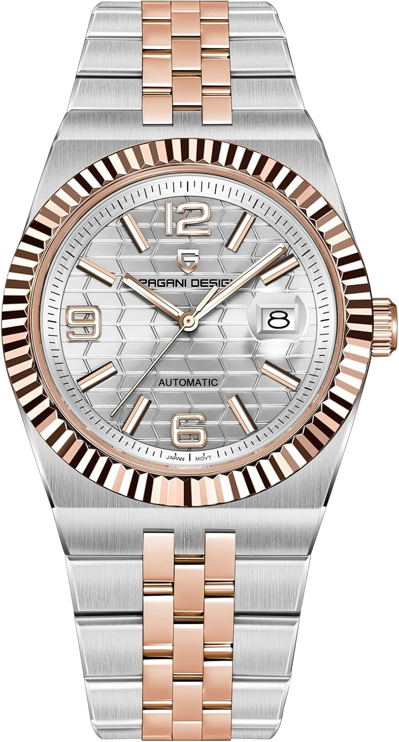 Stylish Men’s Automatic Watch, 10ATM Waterproof, Luminous, Date Feature