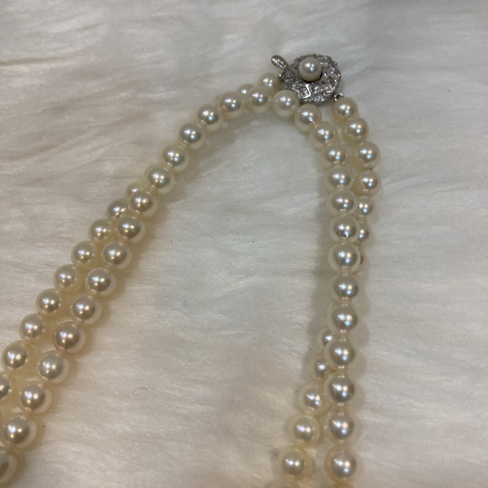 Akoya Pearl Long Necklace 104cm 61g 6-6.5mm Silver Clasp