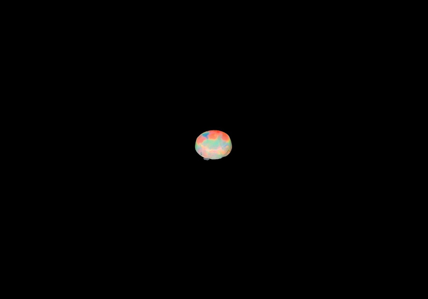 0.06ct Round Shaped Clear White Multi-Color Opal 3 x 3 mm
