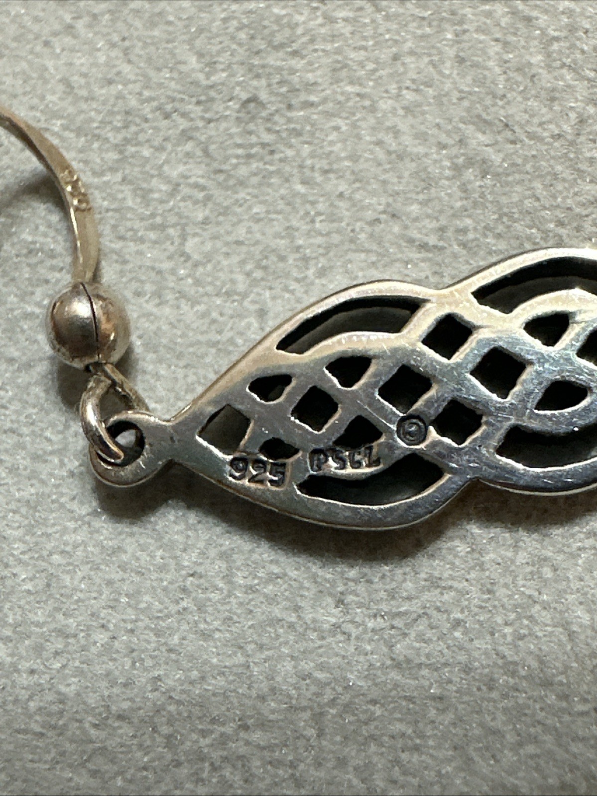 Peter Stone Sterling Silver PSCL 925 Celtic Knot EARRING – 1 SINGLE EARRING Only