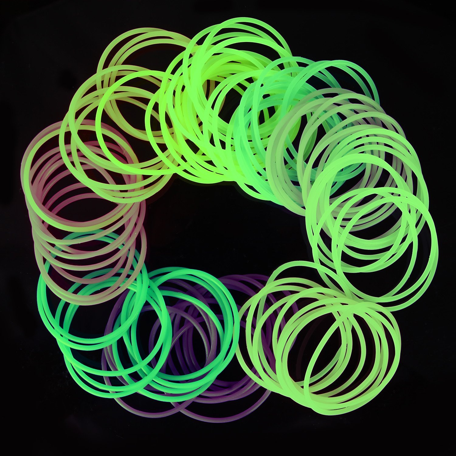 120 Pieces Silicone Jelly Bracelets Glow Neon 80s Rubber Bracelets Gel Gummy …