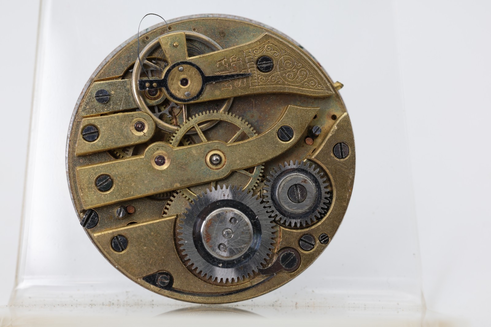 REMONTOIR GRADE POCKET WATCH MOVEMENT 40.6mm FOR REPAIR (GT)
