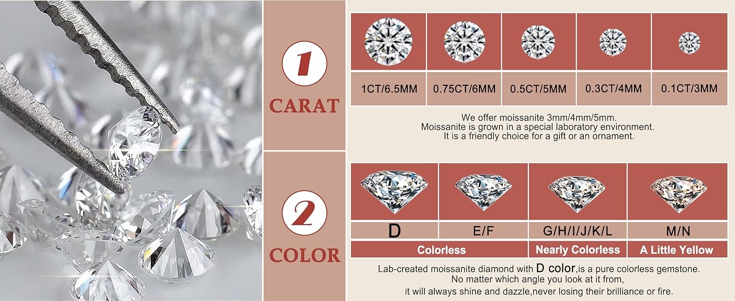 2Ct Round Cut Moissanite Magnetic Earrings No Piercing Women 925 Sterling Silver
