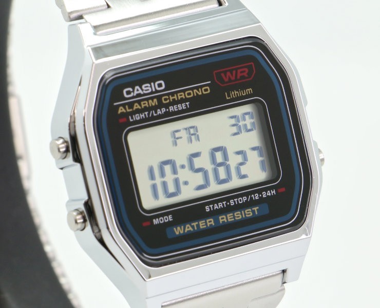 Casio A159WA-N1JH Digital Watch Stainless Steel Vintage Alarm JDM NEW JAPAN