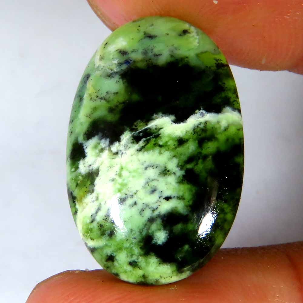 10.40Cts Natural Super Chrome Chalcedony Oval Cabochon 14x22x4mm Losse Gemstone