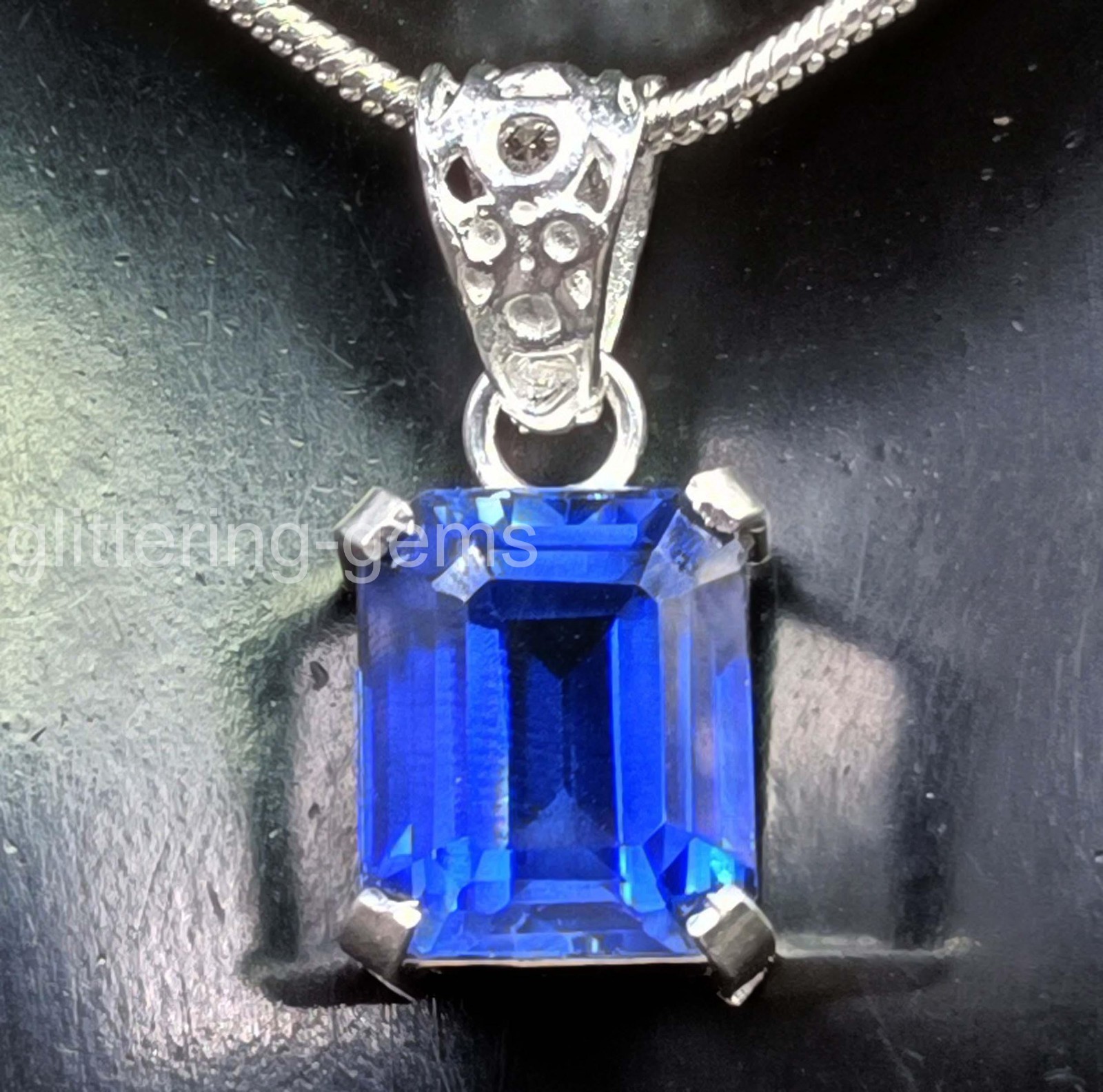 IGL Certified 25.0 Ct Natural Sapphire 925 Silver Pendant Loose Gemstone 5JOU
