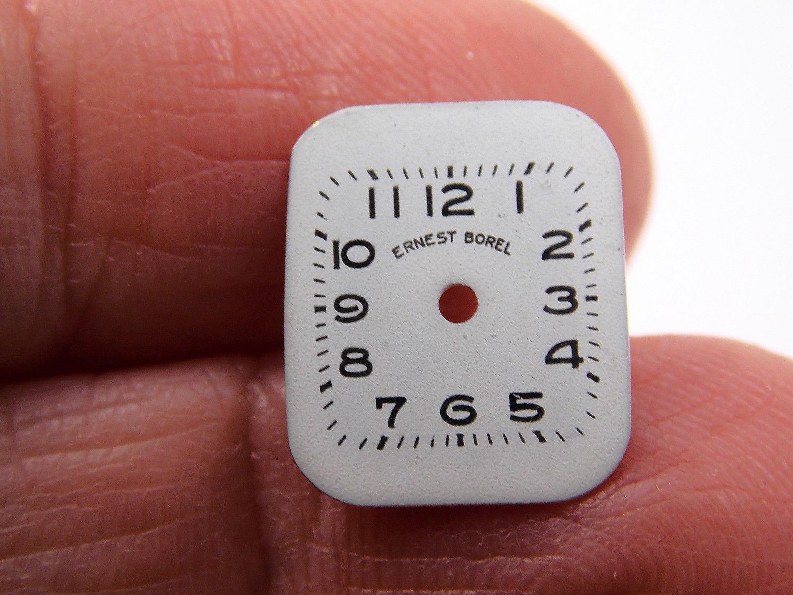 White 13.7mm by 11.6mm Watch Dial Ernest Borel Vintage Ladies Numrl Markrs NOS