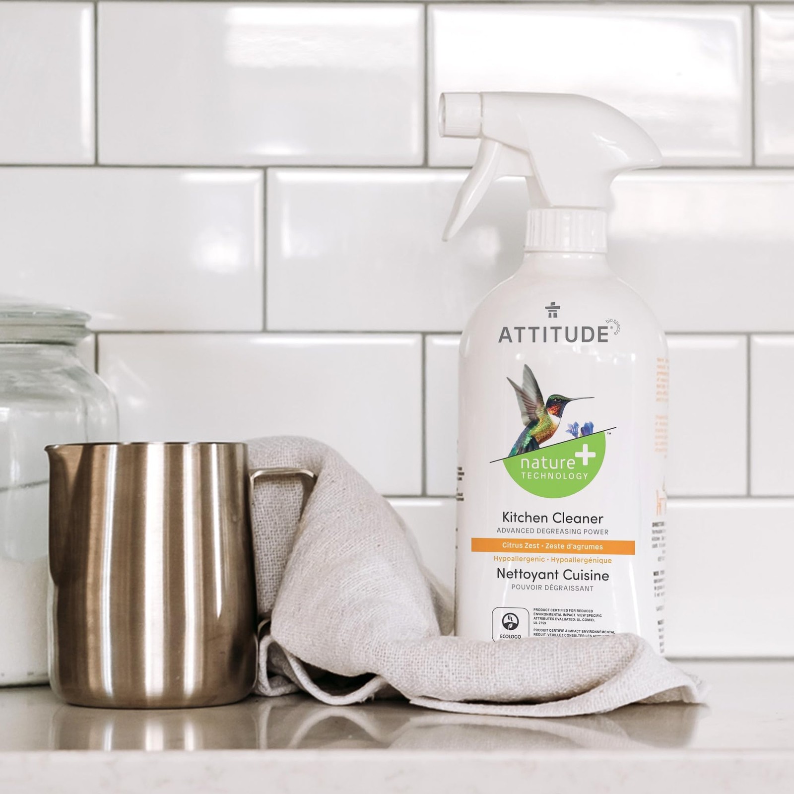 ATTITUDE Kitchen Cleaner Spray, EWG Verified, 27.1 Fl Oz (Pack of 1)