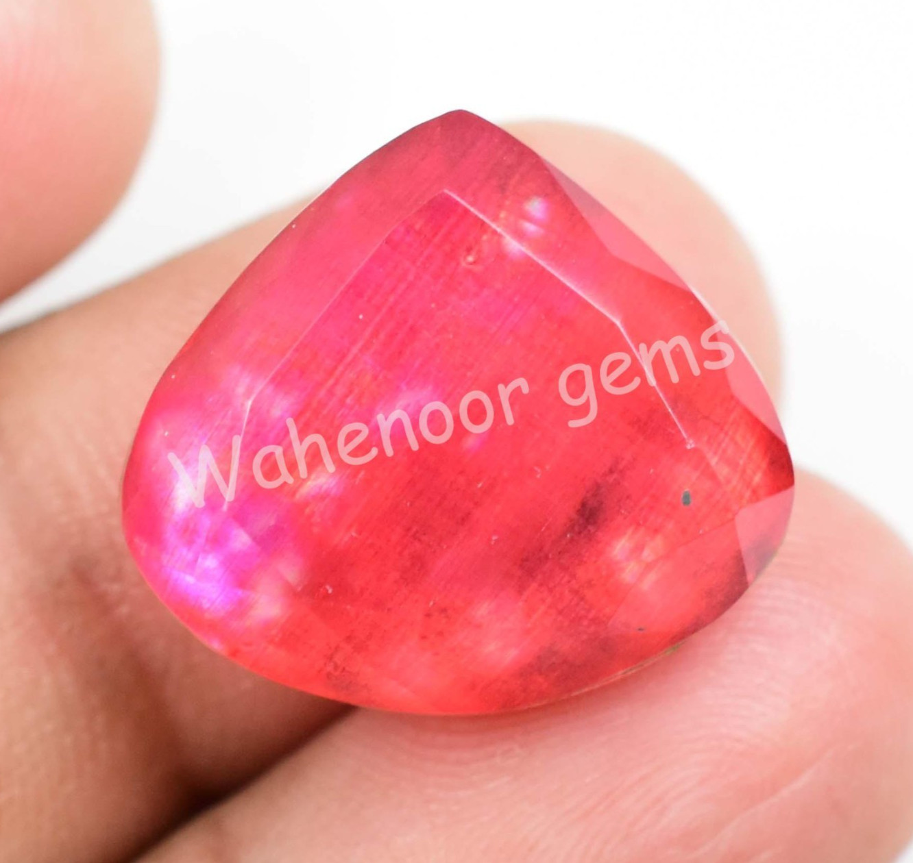 21.25 Ct Natural Ammolite Pear Opal-Like Organic Doublet Rare Gemstone
