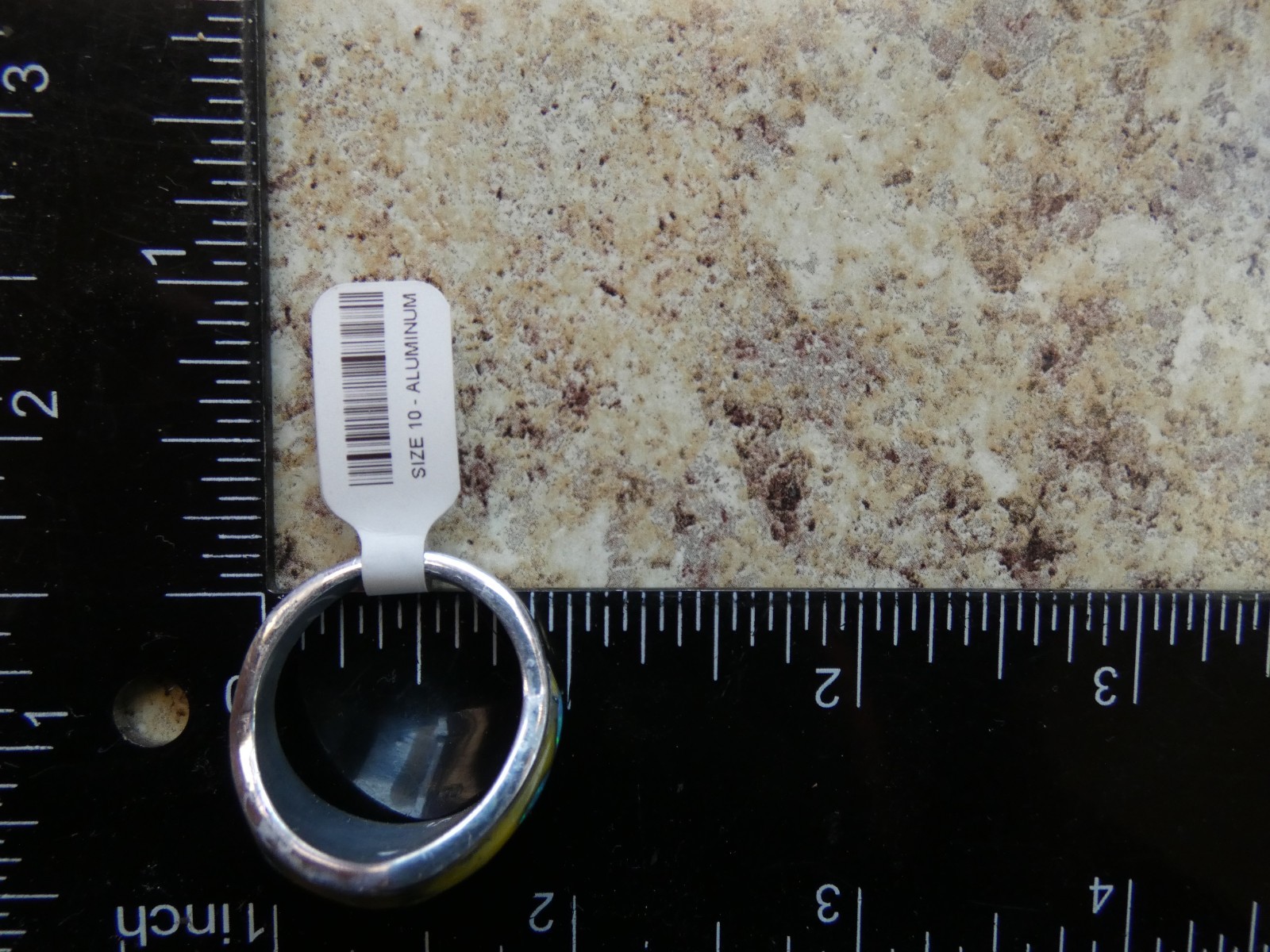 Gaspeite Flower Gemstone Opal Aluminum Sterling Silver Alloy Size 10 Ring AS73