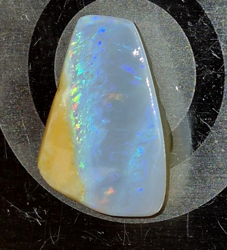 Australian Opal Rub 7.40 Carat Amazing Colors Red Green Orange Yellow Blue