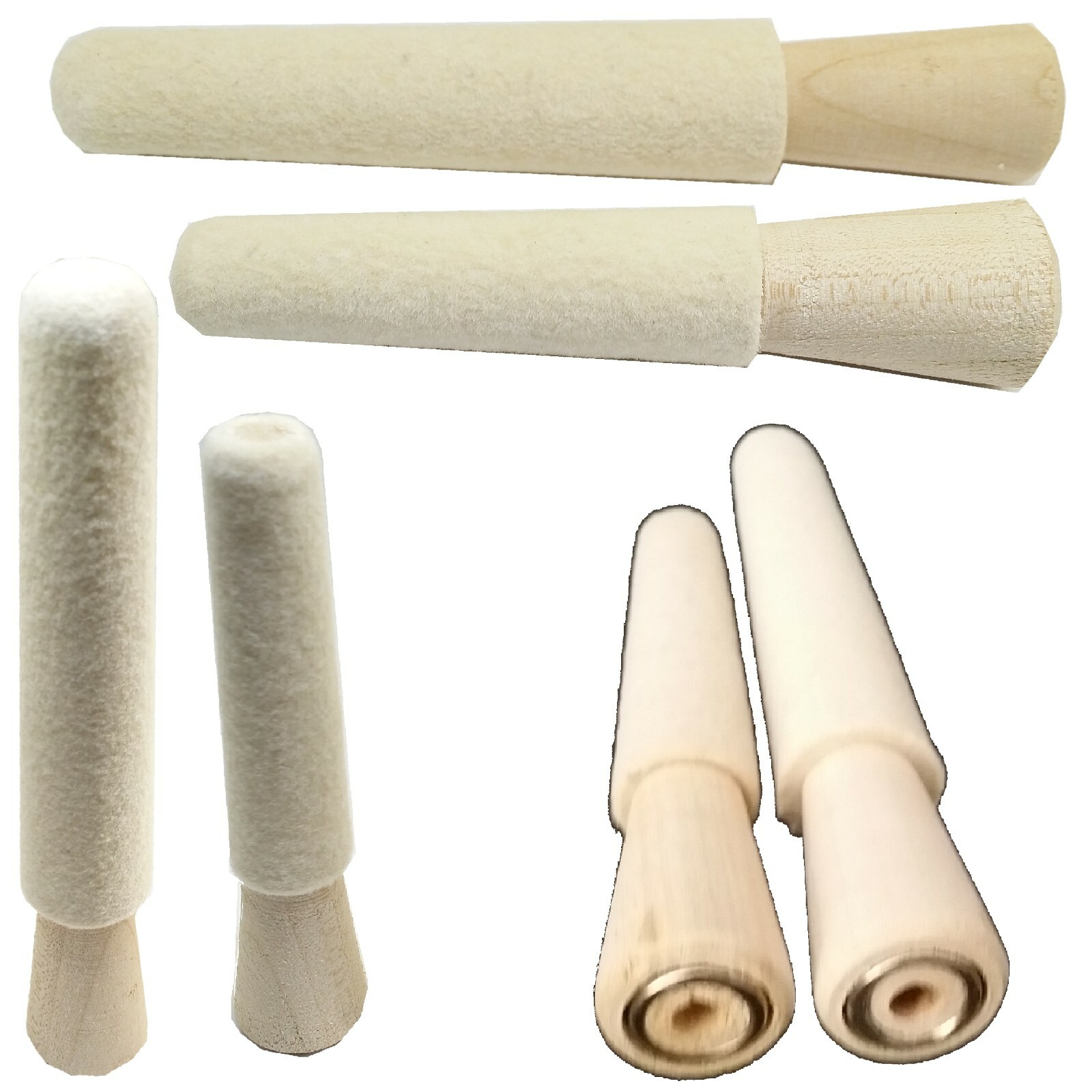 Felt Sticks for Inside Polishing of Rings Wedding Bands 100% Wool Premium 3″,4″