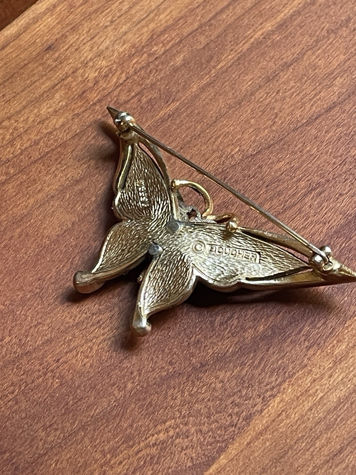 Stunning Vintage 1965 Signed Marcel Boucher Butterfly Brooch Pin (Design #9155P)