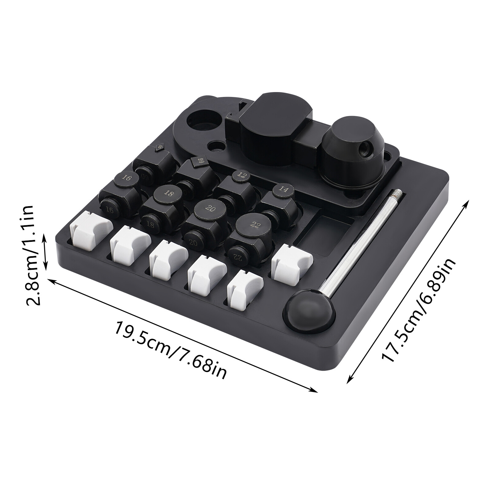 Manual Ring Bender Jewelry Making Tool With Dies 12–22mm Black