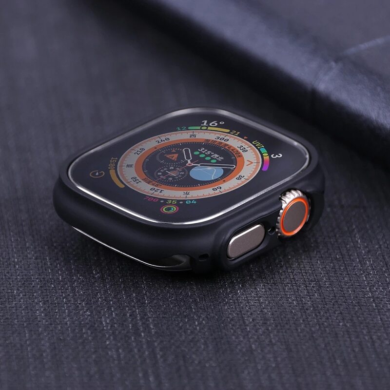 For Apple Watch Ultra 1/2 49mm Metal Strap + Case Stainless Steel Band PC Bumper