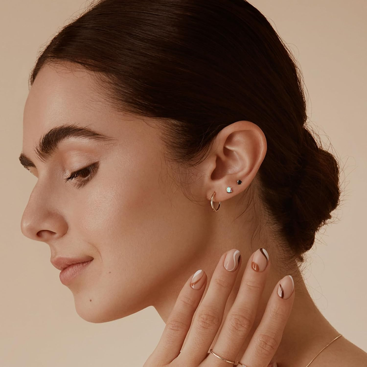 Titanium Earrings for Sensitive Ears – Flat Back Stud & Hoop Earrings Set, Hypoa