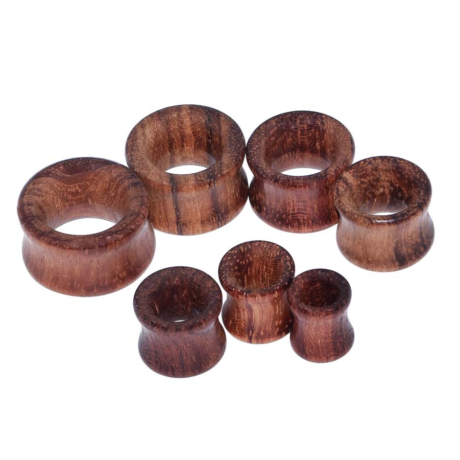 1-2Pair Wood Ear Plug Flesh Tunnels Wooden Ear Gauges Stretcher Expander Plugs