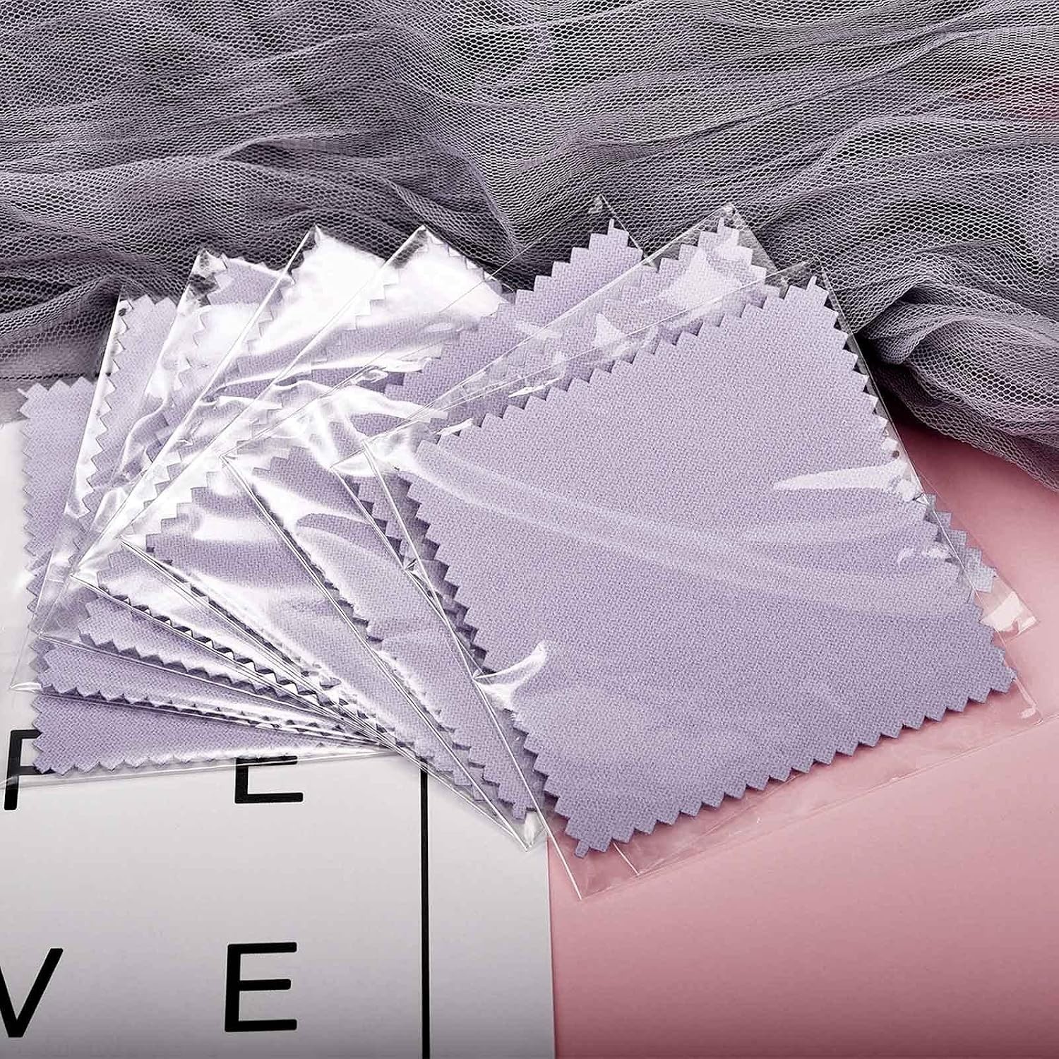 50 Individually Packed Jewelry Cleaning Cloths – Gold, Silver, Platinum Care