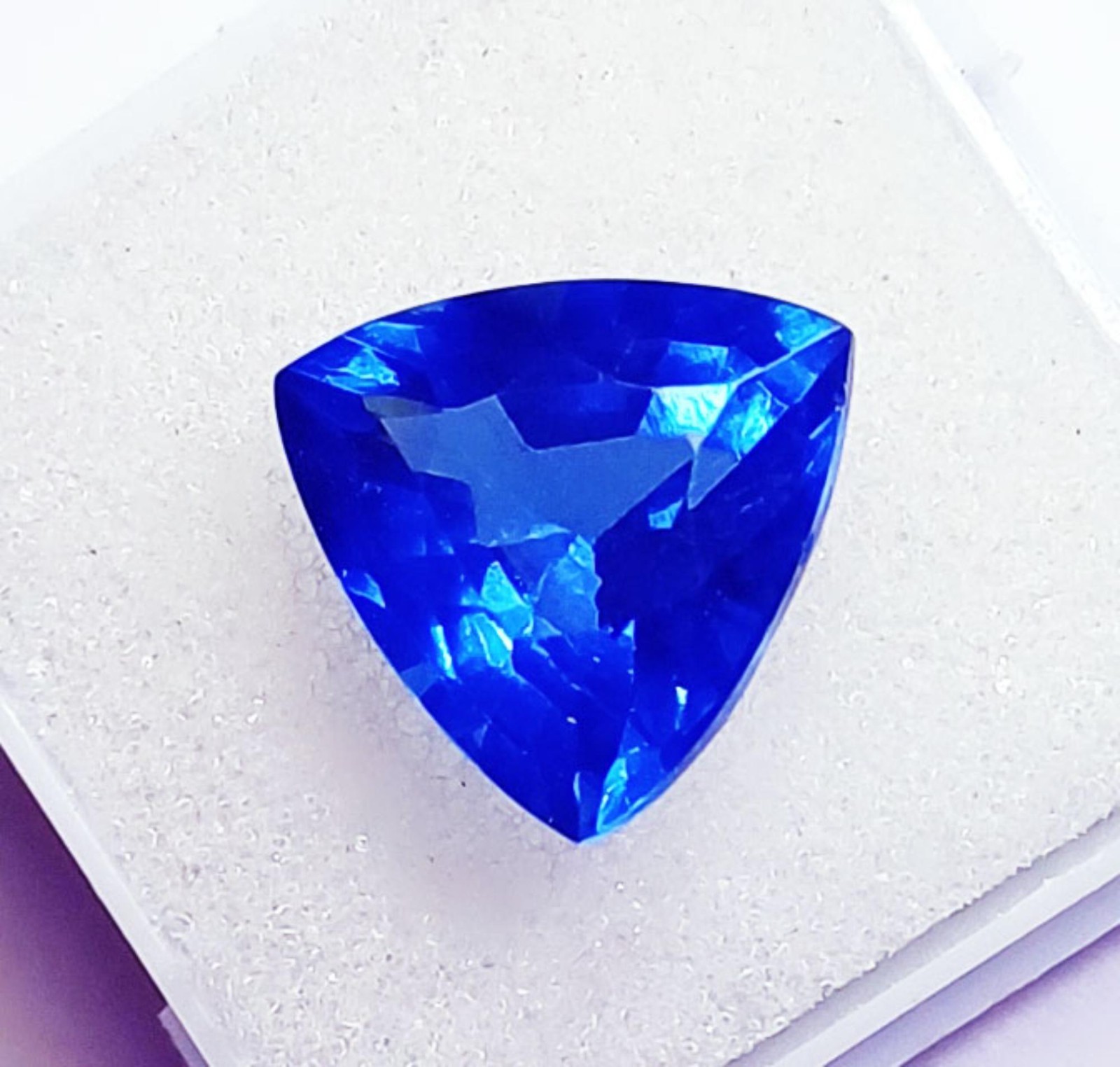 Natural Blue Sapphire Trillion Cut 9.45+ Ct Certified Loose Gemstone ~ Free Gift