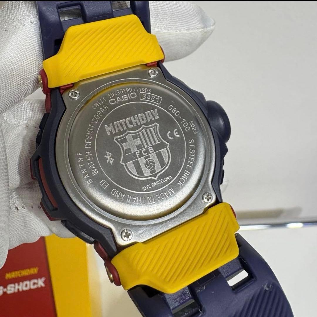 CASIO G-SHOCK FC Barcelona Collaboration GBD-100BAR-4JR G-SQUAD Watch Used Japan