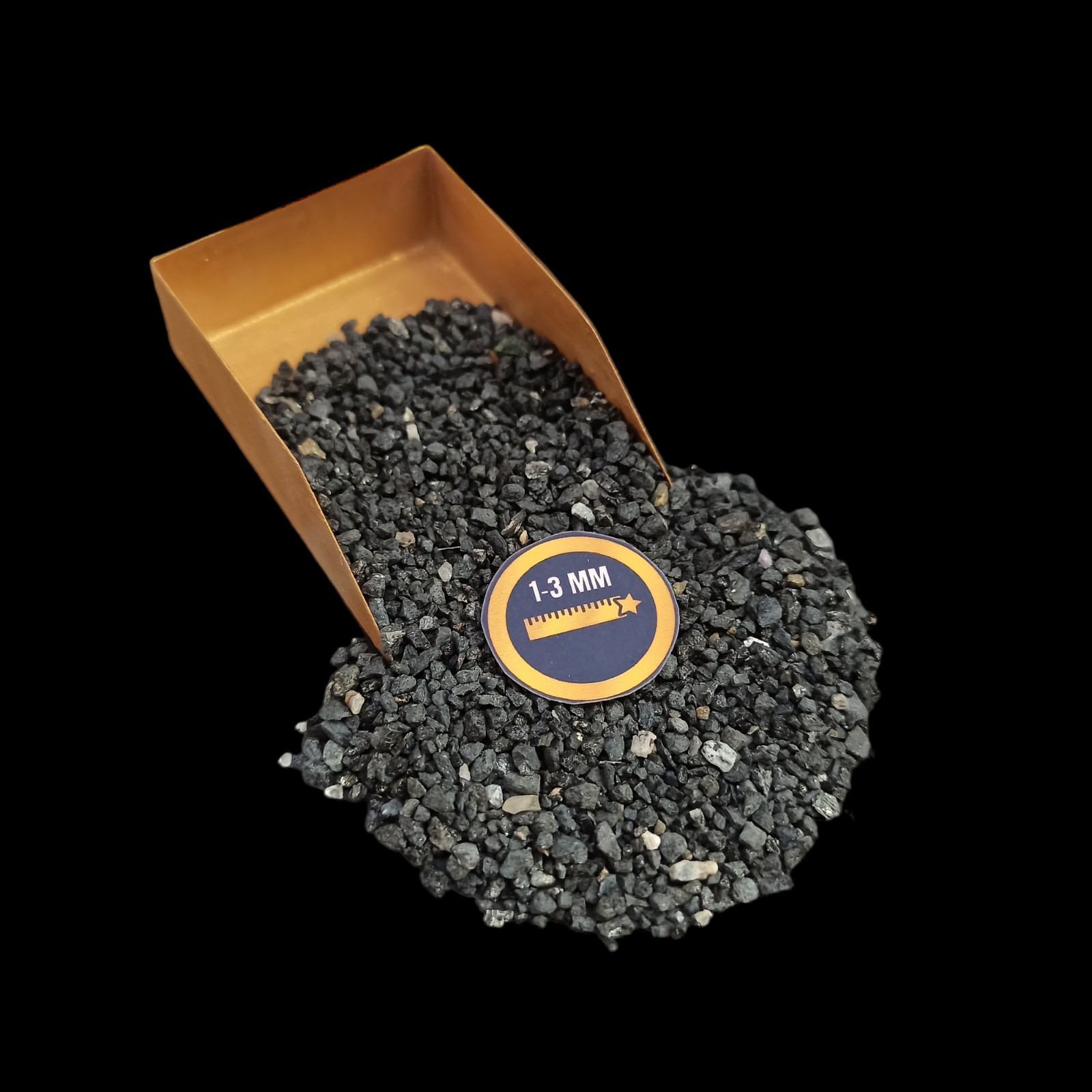Natural Black Tourmaline coarse Crushed Powder For Massage Use Ring inlay