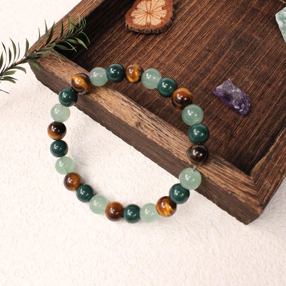 rich money bracelet women tiki Bohemian Natural stone Tiger eye stone bangles
