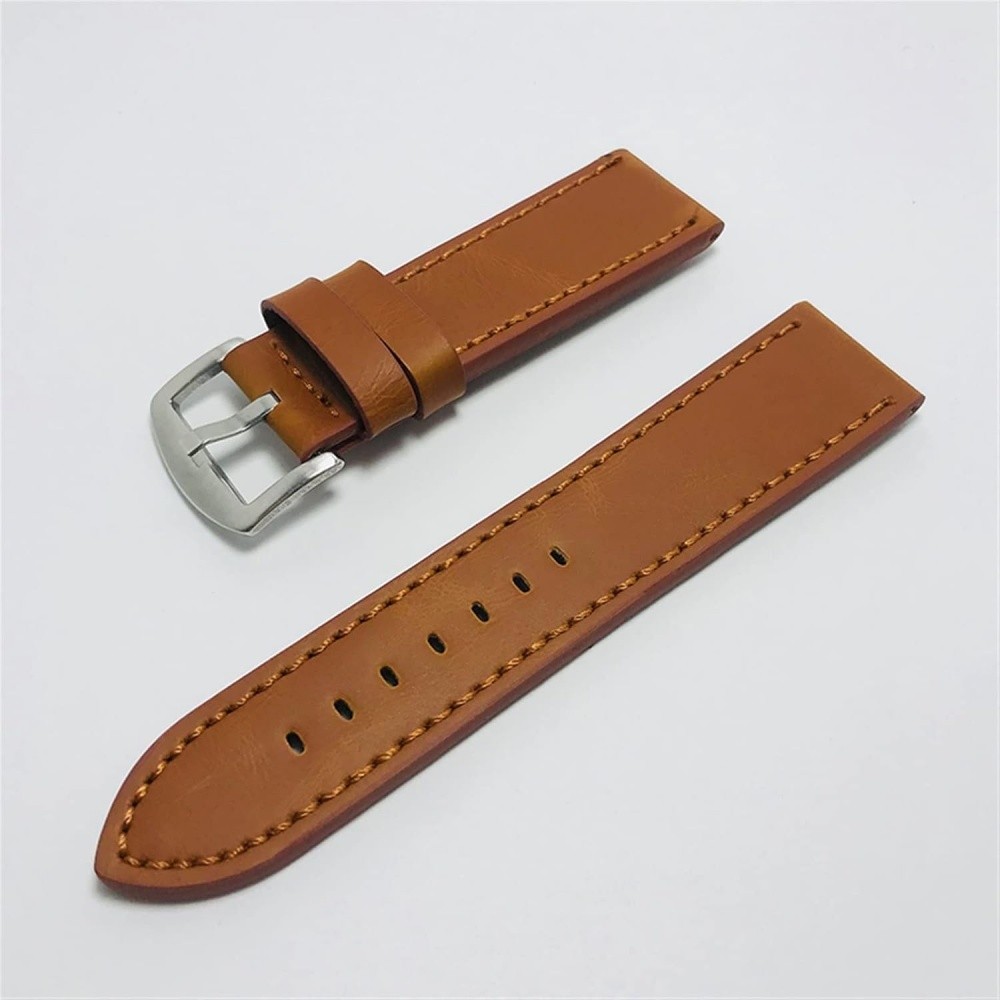 Simple Luxury Genuine Cowhide Leather Watch Band Strap 18mm-24mm Optional