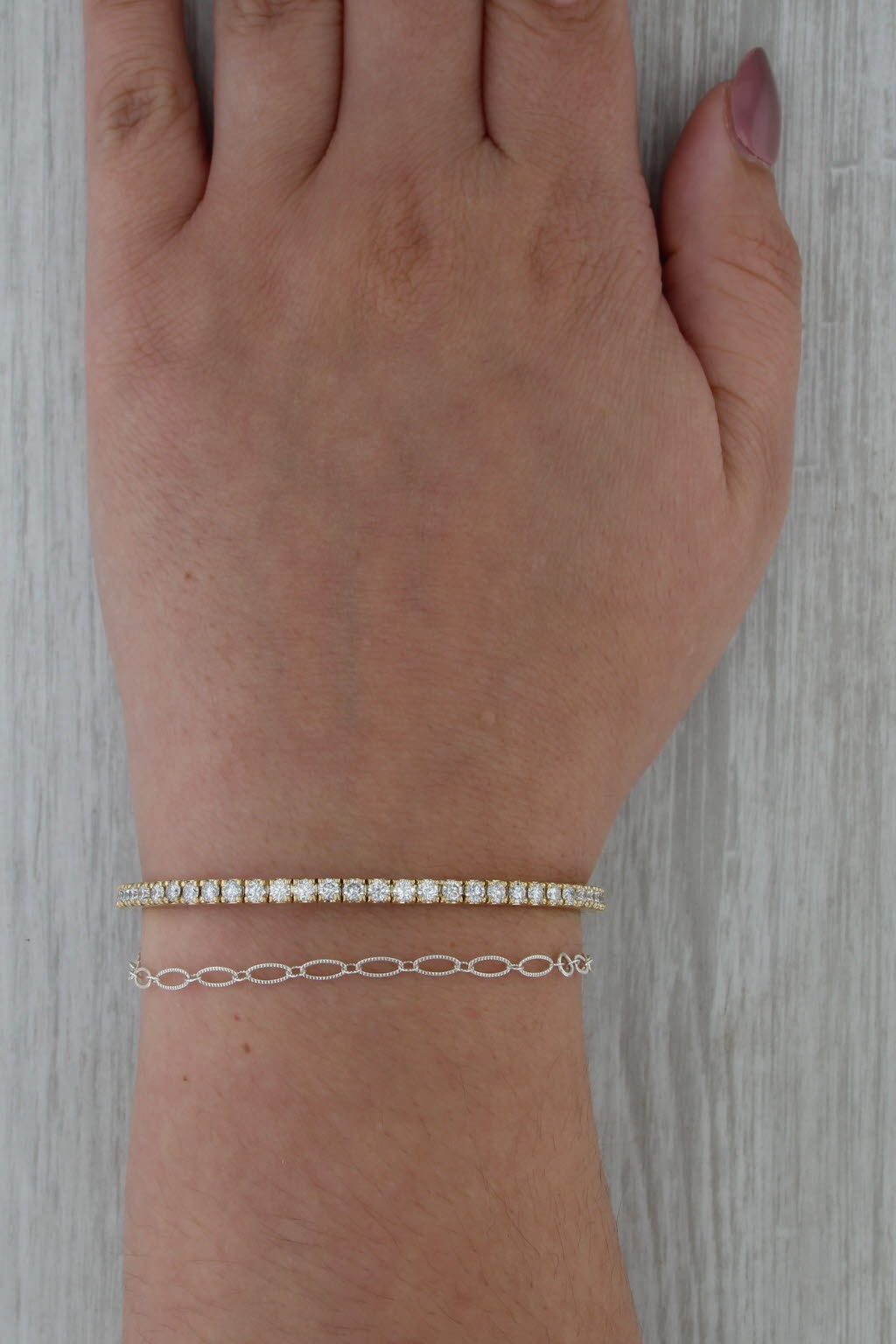 3.60ctw Diamond Cuff Bracelet 18k Yellow Gold 6.25″ 3mm Flexible Band
