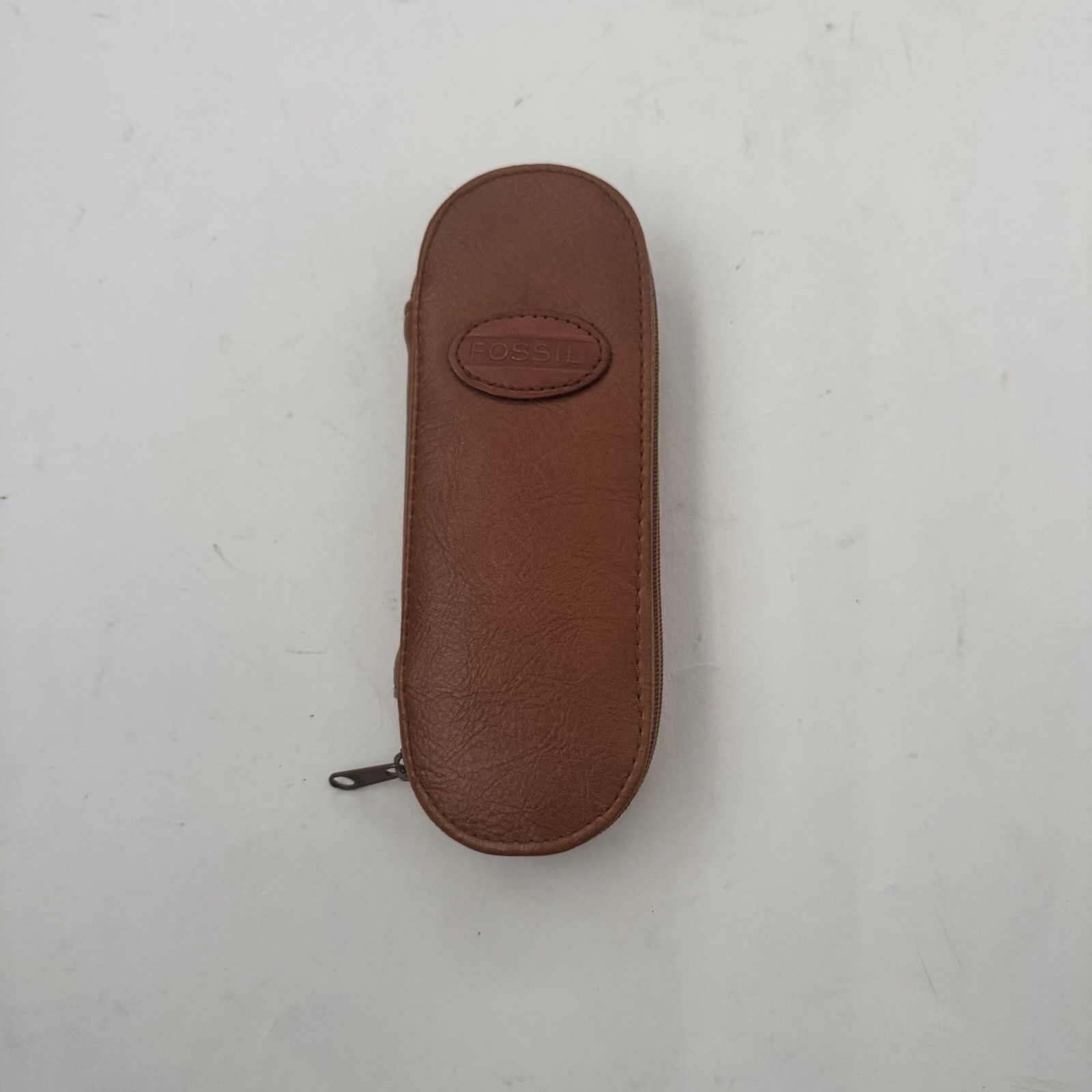 Vintage Fossil Chronomaster Special Edition Leather Zip Watch Travel Case Pouch