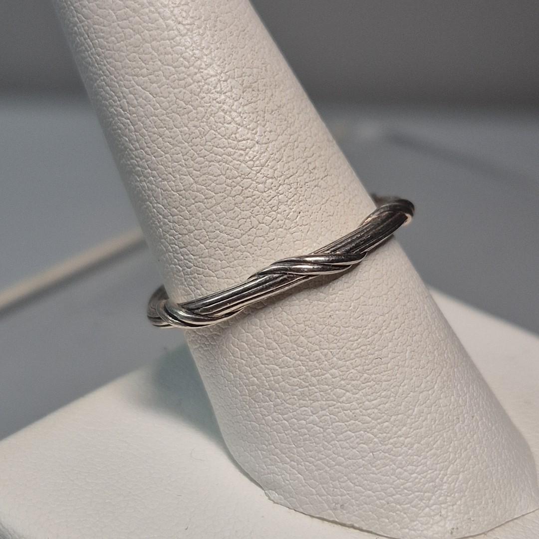 PETER THOMAS ROTH 925 Sterling Silver Modernist Roped Band Conversion! Ring 8.75