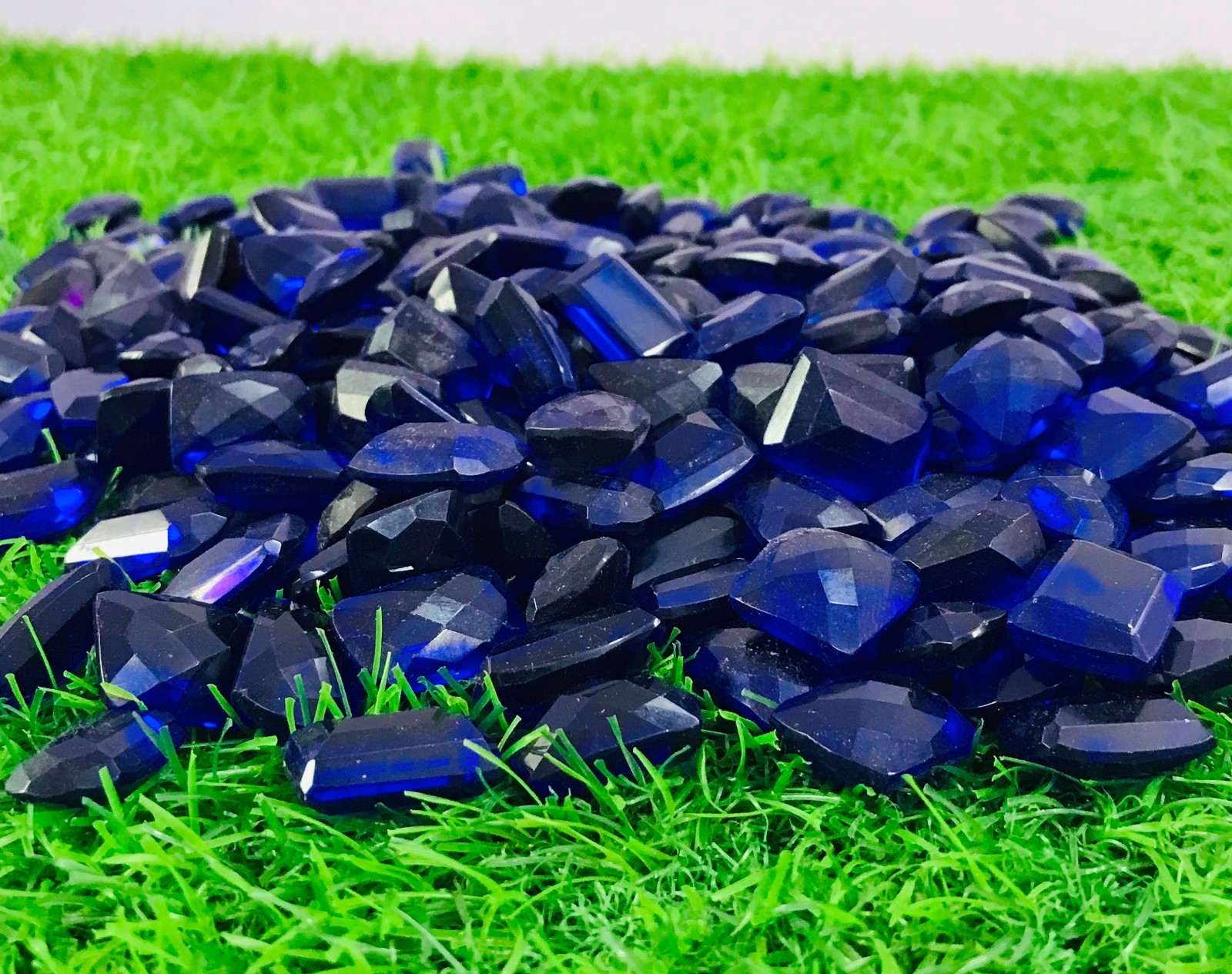 Faceted Dark Blue Topaz Hydro Quartz Octagon Loose Gemstone