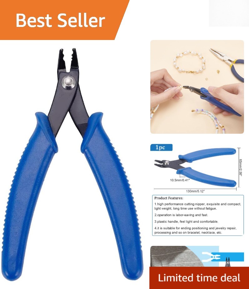 Deep Blue Alloy Steel Bead Crimping Pliers – Perfect for Jewelry Making