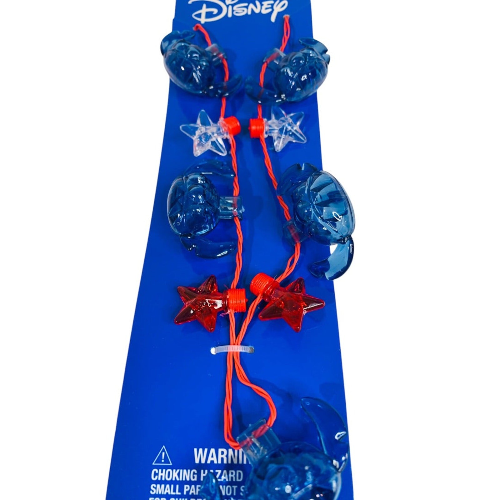 Disney Patriotic Stitch Light Up Necklace Ages 12+ Overhead Long