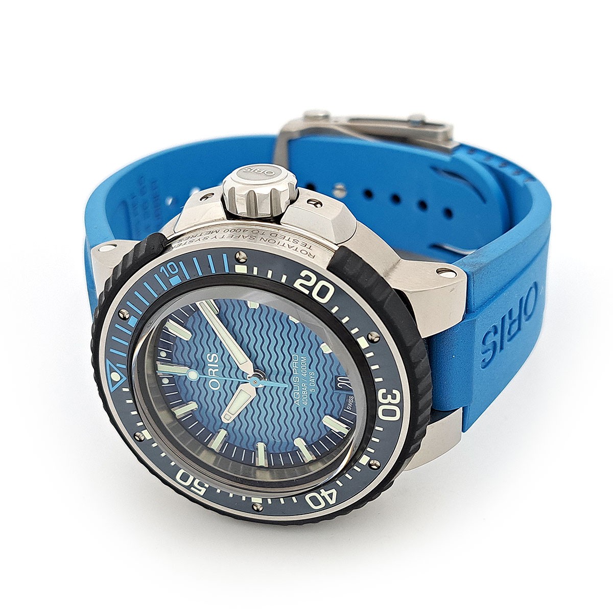 ORIS 7777 Blue Case Size 47mm Wrist Size 18cm～24cm Men’s Used Watch #71015