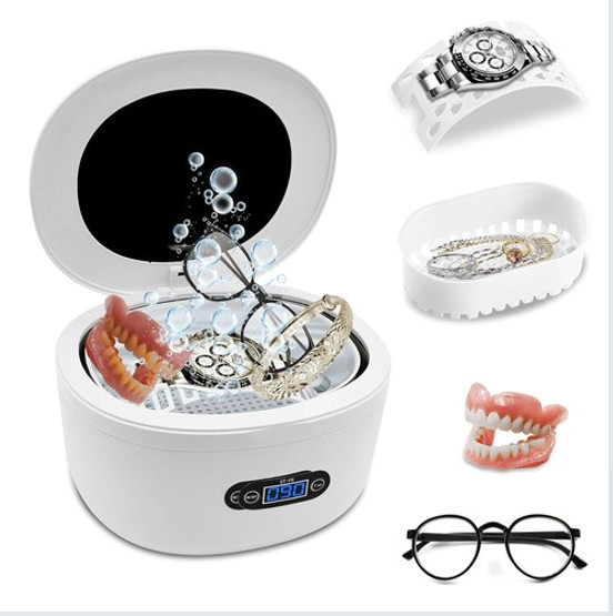 Ultrasonic Cleaner, Stainless Steel Tank & Digital Timer for Jewelry, Eyewear