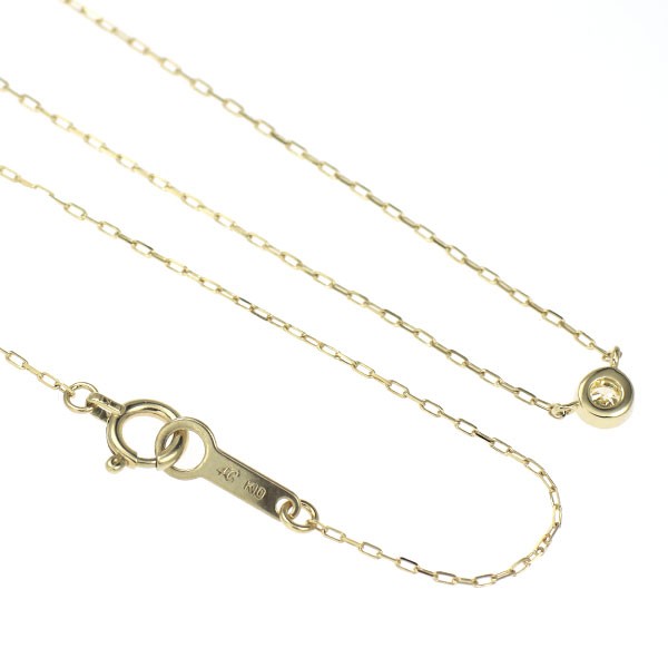 4℃ K10YG diamond pendant necklace – Auth free shipping from Japan- Auth SELBY_JA