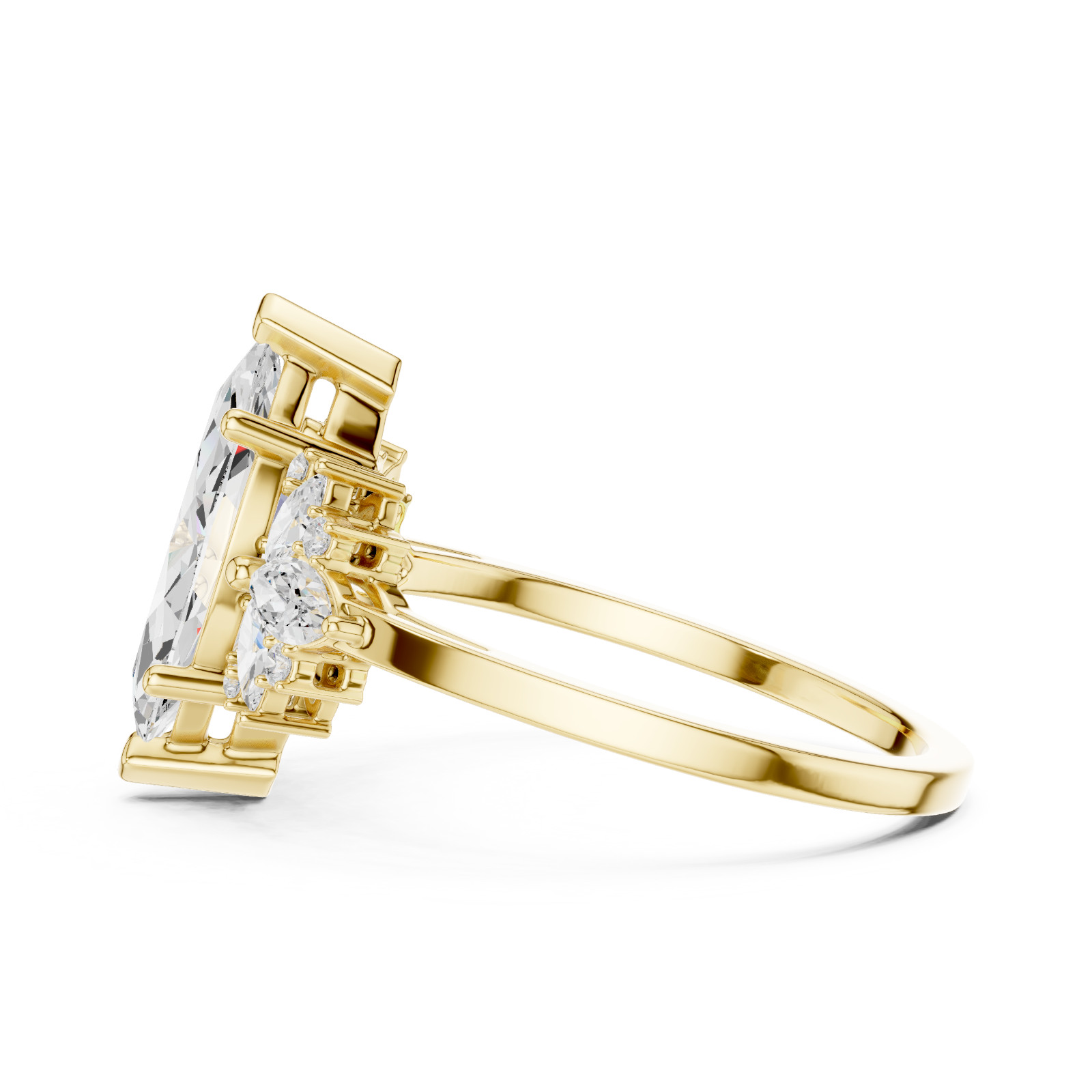 TCW 1.80 Ct Lab Grown Diamond Ring Elegance Women Anniversary 14K Gold Over